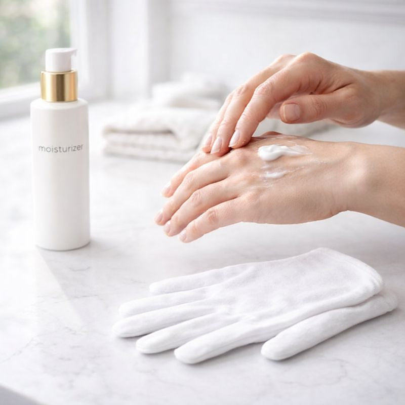 Overnight Cotton Gloves for Dry and Cracked Hands (24 Pack)